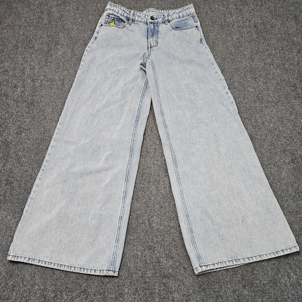 A-Lab Wide Leg Jeans‎ Womens 28 Light Wash Skate Streetwear Baggy Denim Grunge